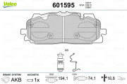 601595 Sada brzdových destiček, kotoučová brzda VALEO