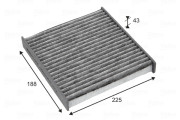 715818 Filtr, vzduch v interiéru VALEO PROTECT VALEO