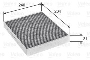 715752 Filtr, vzduch v interiéru VALEO PROTECT VALEO