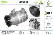 699751 Kompresor, klimatizace VALEO RE-GEN REMANUFACTURED VALEO