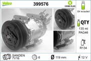 399576 Kompresor, klimatizace VALEO CORE-FLEX VALEO