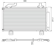 814417 Kondenzátor, klimatizace VALEO