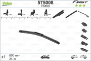 575008 plochý stěrač VALEO FIRST MULTICONNECTION (600 mm) 1 ks - včetně sady adaptérů 575008 VALEO