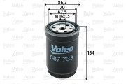 587733 Palivový filtr VALEO