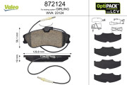 872124 Brzdové destičky OPTIPACK for LCV VALEO