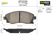 872225 Brzdové destičky OPTIPACK for LCV VALEO