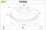 197052 Brzdový kotouč VALEO