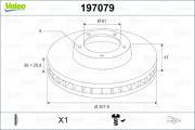 197079 Brzdový kotouč VALEO