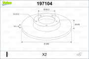 197104 Brzdový kotouč VALEO