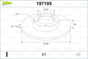 197105 Brzdový kotouč VALEO