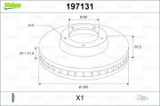 197131 Brzdový kotouč VALEO