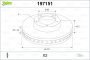 197151 Brzdový kotouč VALEO