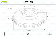 197153 Brzdový kotouč VALEO