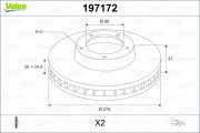 197172 Brzdový kotouč VALEO