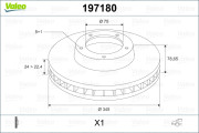 197180 Brzdový kotouč VALEO