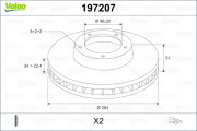 197207 Brzdový kotouč VALEO