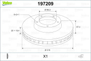 197209 Brzdový kotouč VALEO