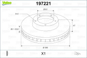 197221 Brzdový kotouč VALEO