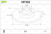 197322 Brzdový kotouč VALEO