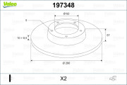 197348 Brzdový kotouč VALEO
