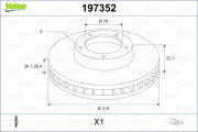 197352 Brzdový kotouč VALEO