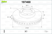 197460 Brzdový kotouč VALEO