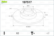 197517 Brzdový kotouč VALEO