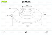 197529 Brzdový kotouč VALEO