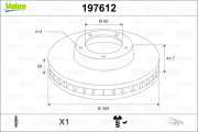 197612 Brzdový kotouč VALEO
