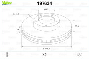 197634 Brzdový kotouč VALEO