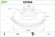 197654 Brzdový kotouč VALEO