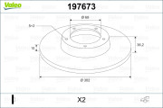 197673 Brzdový kotouč VALEO