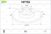 197702 Brzdový kotouč VALEO