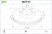 197717 Brzdový kotouč VALEO