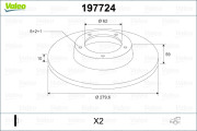197724 Brzdový kotouč VALEO
