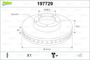 197729 Brzdový kotouč VALEO