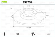 197734 Brzdový kotouč VALEO