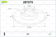 297275 Brzdový kotouč VALEO