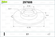 297608 Brzdový kotouč VALEO