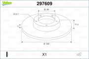 297609 Brzdový kotouč VALEO