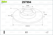 297994 Brzdový kotouč VALEO