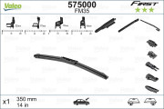 575000 plochý stěrač VALEO FIRST MULTICONNECTION (350 mm) 1 ks - včetně sady adaptérů 575000 VALEO