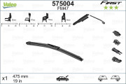 575004 plochý stěrač VALEO FIRST MULTICONNECTION (475 mm) 1 ks - včetně sady adaptérů 575004 VALEO