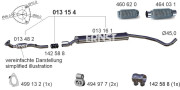 013154 Střední tlumič výfuku Set ERNST