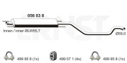 056038 Střední tlumič výfuku ERNST