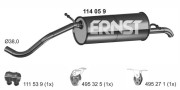 114059 Zadní tlumič výfuku ERNST