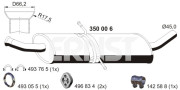 350006 Střední tlumič výfuku ERNST