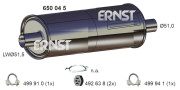 650045 Zadní tlumič výfuku ERNST