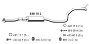 680103 Střední tlumič výfuku ERNST