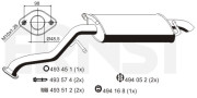 687027 Zadní tlumič výfuku ERNST